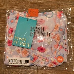 Posh Peanut Baby Carissa Kimono Set with Matching Headband-0-3M
